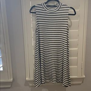 Striped terry cloth sleeveless dress S